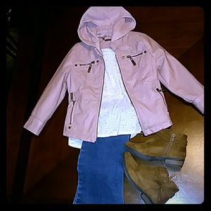 Jou Jou faux leather jacket 4t